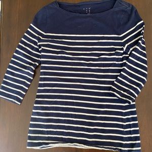 Blue and White Striped Shirt